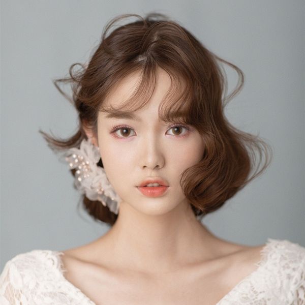 2020 fairy wedding accessories bridal earrings earclip, White
2020 fairy wedding accessories bridal earrings earclip, White