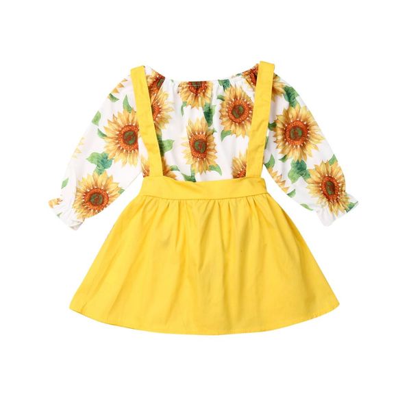 0-3y cute toddler kids baby girls clothes sets sunflowers print long sleeve romper+yellow bib overalls dress, White
0-3y cute toddler kids baby girls clothes sets sunflowers print long sleeve romper+yellow bib overalls dress, White