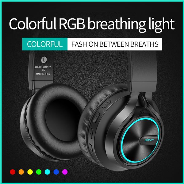 b6 wireless headphones bluetooth headphone 12 hours working time earphone colorful light support tf card for cellphone pc tv
b6 wireless headphones bluetooth headphone 12 hours working time earphone colorful light support tf card for cellphone pc tv