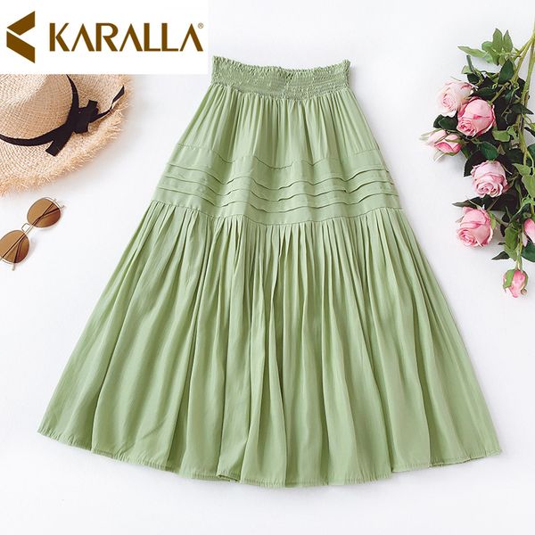 gentle lady skirt korean version high waist retro thin cotton fairy women solid color pleated skirt c1440, Black
gentle lady skirt korean version high waist retro thin cotton fairy women solid color pleated skirt c1440, Black