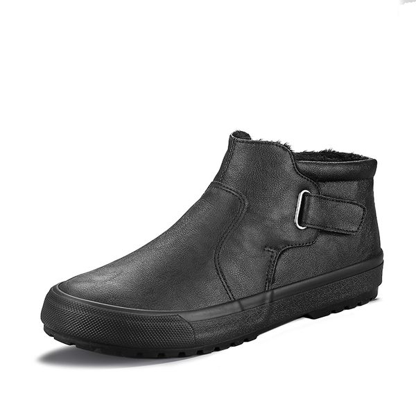 autumn winter tide shoes men's high korean version of the trend shoes plus velvet cotton shoes with fur men's boots, Black
autumn winter tide shoes men's high korean version of the trend shoes plus velvet cotton shoes with fur men's boots, Black