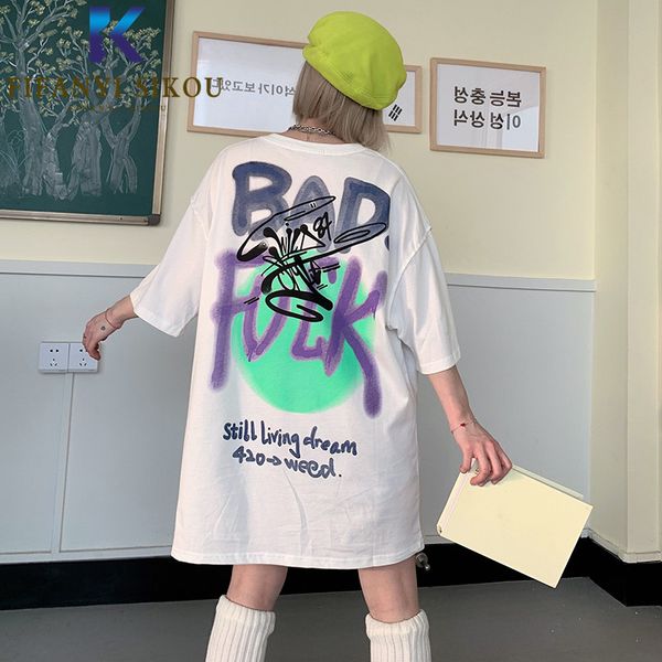 women's t-shirt streetwear women short sleeve letter print hip hop t shirt female loose plus size summer tees harajuku tshirt, White
women's t-shirt streetwear women short sleeve letter print hip hop t shirt female loose plus size summer tees harajuku tshirt, White