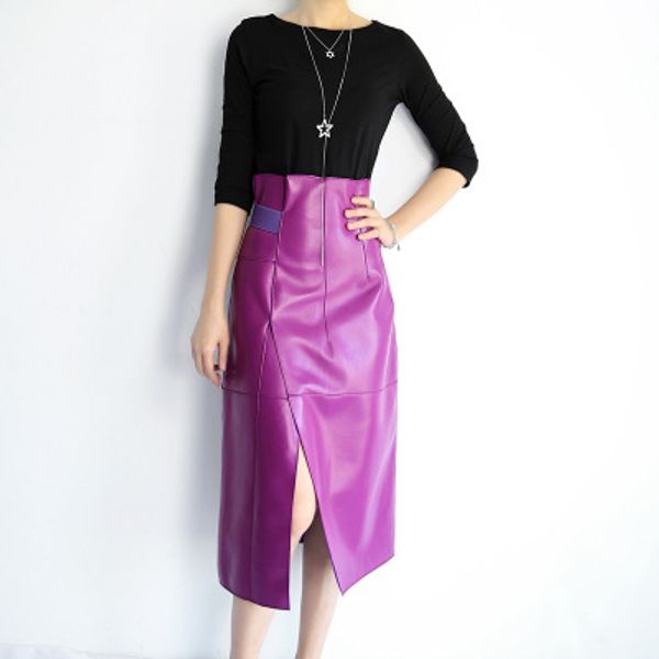 2019 new fashion genuine sheep leather skirt e5, Black
2019 new fashion genuine sheep leather skirt e5, Black