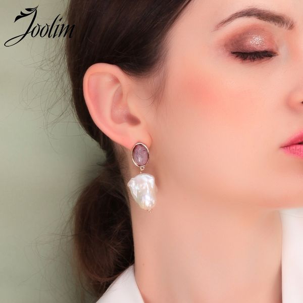 joolim jewelry wholesale irregular natural stone pearl drop earring high end fine jewelry gift to women, Silver
joolim jewelry wholesale irregular natural stone pearl drop earring high end fine jewelry gift to women, Silver