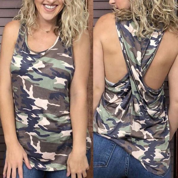 women 2020 t shirt women camouflage print o-neck sleeveless mujer camisetas harajuku blacklss summer femme clothes, White
women 2020 t shirt women camouflage print o-neck sleeveless mujer camisetas harajuku blacklss summer femme clothes, White