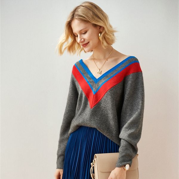 tunjuefs v-neck striped oversize sweater women jumper loose jersey runway plus size knitted long sleeve pullovers casual, White;black
tunjuefs v-neck striped oversize sweater women jumper loose jersey runway plus size knitted long sleeve pullovers casual, White;black
