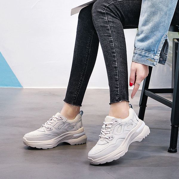 2019 genuine leather women sneakers ins breathable lace up wedges casual shoes ladies platform sports woman fashion mx200425, Black
2019 genuine leather women sneakers ins breathable lace up wedges casual shoes ladies platform sports woman fashion mx200425, Black
