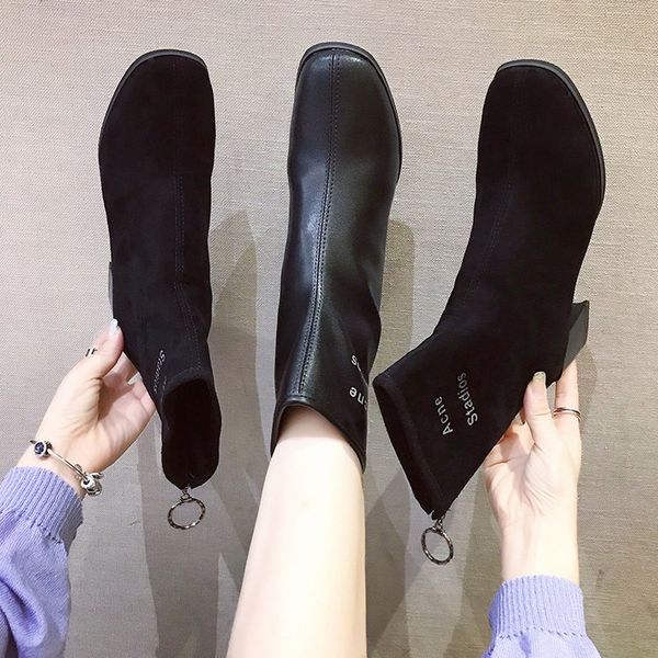 chunky heel high heels boots women women's rubber shoes rain booties ladies zipper bootee woman 2019 luxury designer stiletto, Black
chunky heel high heels boots women women's rubber shoes rain booties ladies zipper bootee woman 2019 luxury designer stiletto, Black