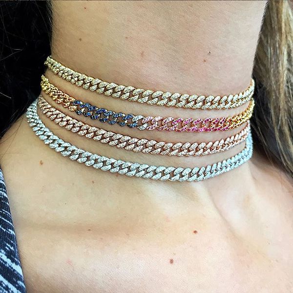 iced out hiphop bling miami curb cuban link chain necklace for women rock cz adjust choker cuban chain for female, Silver
iced out hiphop bling miami curb cuban link chain necklace for women rock cz adjust choker cuban chain for female, Silver