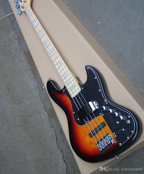bass electric guitar with black pickguard, 4 strings, 20 timbre, maple fingerboard, chrome hardware, personalized service
bass electric guitar with black pickguard, 4 strings, 20 timbre, maple fingerboard, chrome hardware, personalized service