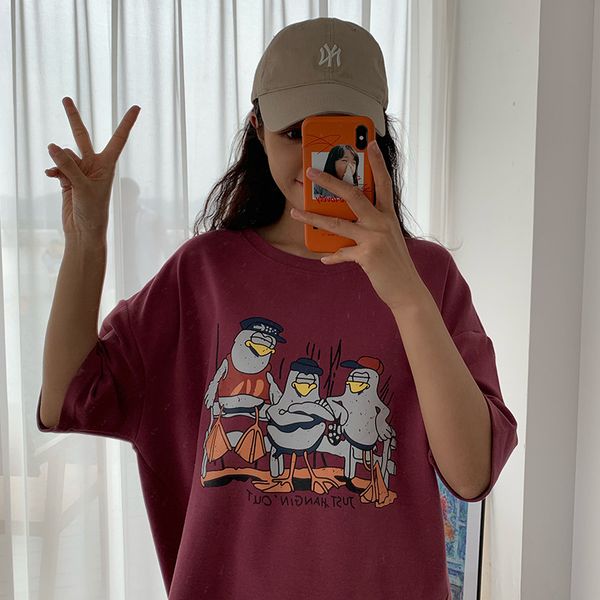 2019 selling t-shirt cotton new style popular brand printed crew neck short-sleeve pullover europe and america women's top, White
2019 selling t-shirt cotton new style popular brand printed crew neck short-sleeve pullover europe and america women's top, White