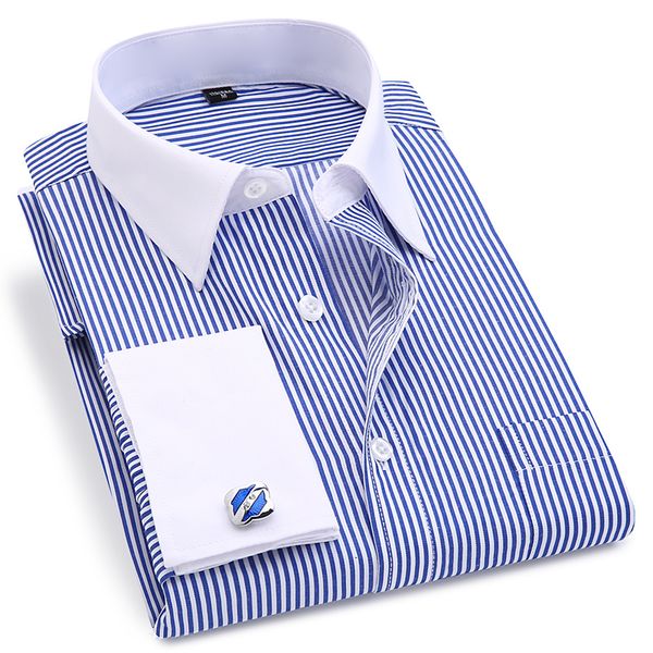 french cuff men's dress long sleeve shirt regular fit male social wedding party cufflinks shirt plus size 5xl 6xl, White;black
french cuff men's dress long sleeve shirt regular fit male social wedding party cufflinks shirt plus size 5xl 6xl, White;black