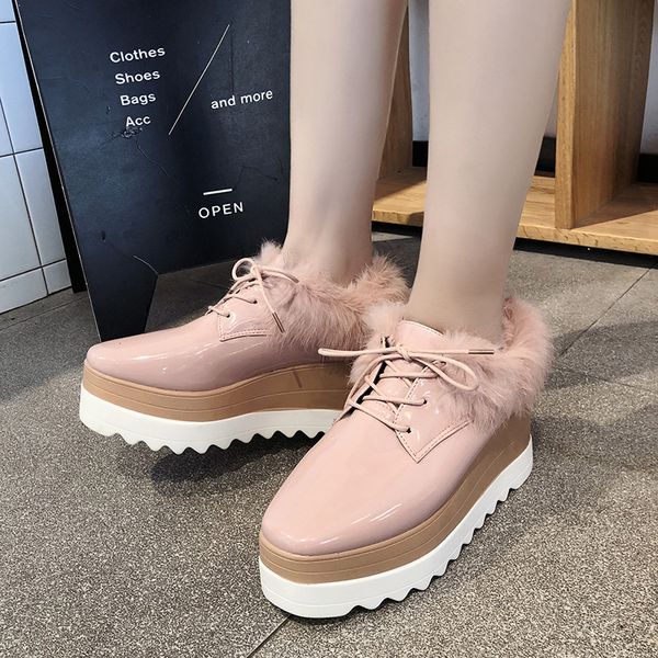 women shoes autumn female footwear loafers fur clogs platform 2019 fashion women's round toe casual sneaker fall dress creepers, Black
women shoes autumn female footwear loafers fur clogs platform 2019 fashion women's round toe casual sneaker fall dress creepers, Black