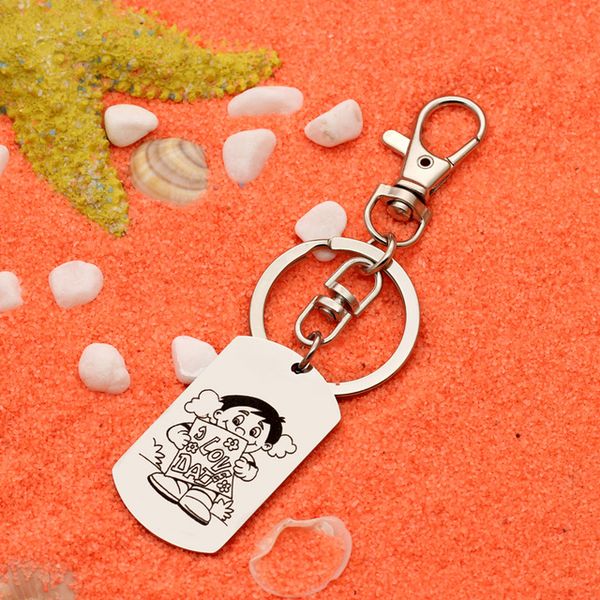 i love dad dog tags daddy keychain father's day gift papa key ring car key holder accessory, Silver
i love dad dog tags daddy keychain father's day gift papa key ring car key holder accessory, Silver