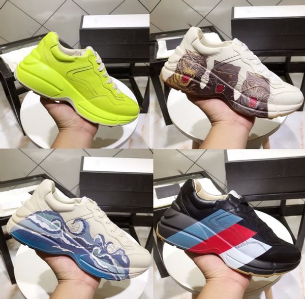 2020 rhyton leather sneaker mens designer shoes with strawberry wave mouth tiger print luxury vintage trainer women designer shoes, Black
2020 rhyton leather sneaker mens designer shoes with strawberry wave mouth tiger print luxury vintage trainer women designer shoes, Black