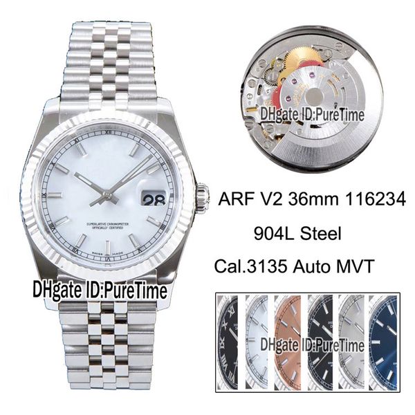 edition arf v2 904l steel datejust 36mm 116234 ivory dial swiss cal.3135 sh3135 automatic mens watch with box puretime 6 styles ar01, Slivery;brown
edition arf v2 904l steel datejust 36mm 116234 ivory dial swiss cal.3135 sh3135 automatic mens watch with box puretime 6 styles ar01, Slivery;brown