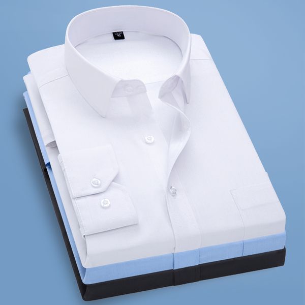 mens dress shirts white long sleeve black business shirts cotton regular fit male formal social casual plus size, White;black
mens dress shirts white long sleeve black business shirts cotton regular fit male formal social casual plus size, White;black