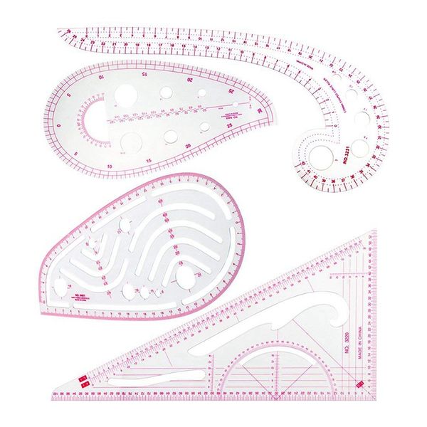 sewing ruler set (4 pcs) - metric ruler set french curve pattern grading dressmaking drawing drafting measure template too, Black
sewing ruler set (4 pcs) - metric ruler set french curve pattern grading dressmaking drawing drafting measure template too, Black
