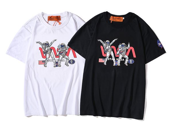 2020 men's and women's clothing luxury high-quality cotton t-shirt new fashion classic couple space dance pattern short sleeves, White;black
2020 men's and women's clothing luxury high-quality cotton t-shirt new fashion classic couple space dance pattern short sleeves, White;black