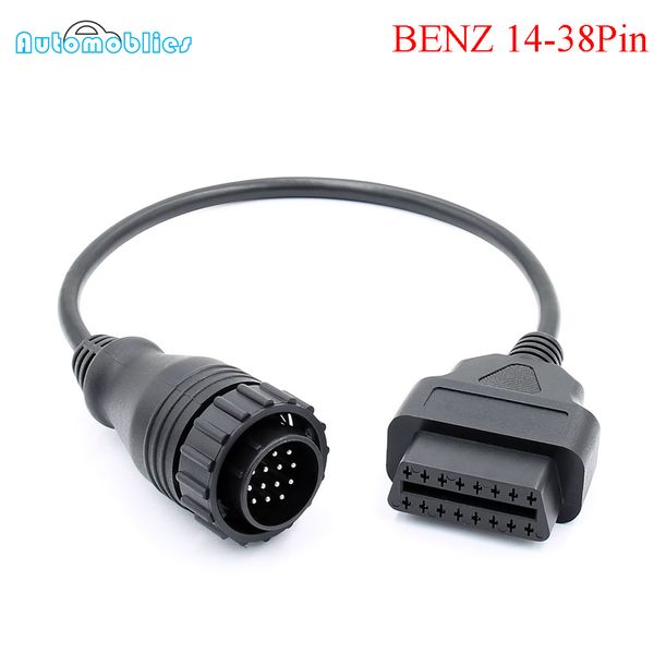 mb 38 pin to 14 pin obd2 obd diagnostic adapter for 38 obd 38pin connector for ing
