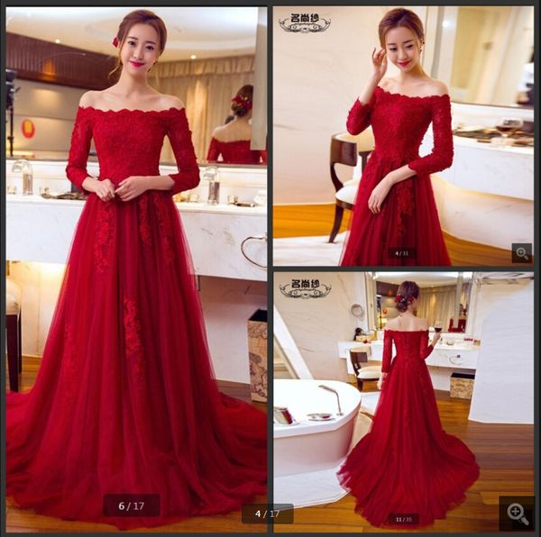 vestido de festa wine lace appliques a line long sleeve prom dress court train corset formal long prom gowns off the shoulder corset dresses, Black
vestido de festa wine lace appliques a line long sleeve prom dress court train corset formal long prom gowns off the shoulder corset dresses, Black