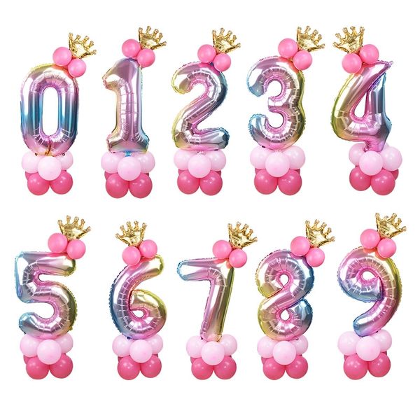 1set 32inch rainbow foil number balloon with crown wedding anniversary party latex balloon decor kids birthday air ball supply 7 other event
1set 32inch rainbow foil number balloon with crown wedding anniversary party latex balloon decor kids birthday air ball supply 7 other event
