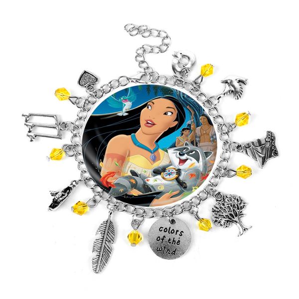 cartoon movie jewelry pocahontas charms bracelets for women steampunk style bangles wrist bands a bracelet, Black
cartoon movie jewelry pocahontas charms bracelets for women steampunk style bangles wrist bands a bracelet, Black