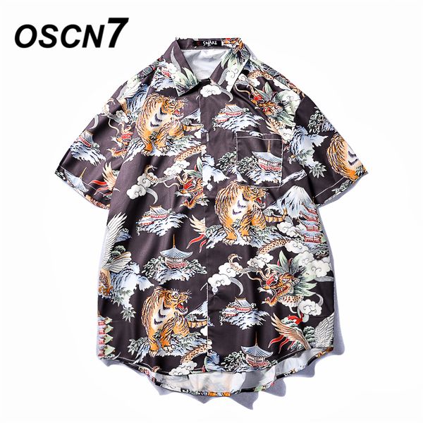 oscn7 printed shirts men street short sleeve 2019 summer fashion beach mens shirt loose casual korea chemise homme 662, White;black
oscn7 printed shirts men street short sleeve 2019 summer fashion beach mens shirt loose casual korea chemise homme 662, White;black