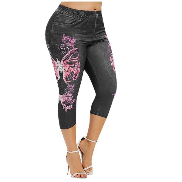 women's pants & capris fashion jean-like printed high-waist elastic seven-cent woman slim jeans pantalones de mujer, Black;white
women's pants & capris fashion jean-like printed high-waist elastic seven-cent woman slim jeans pantalones de mujer, Black;white