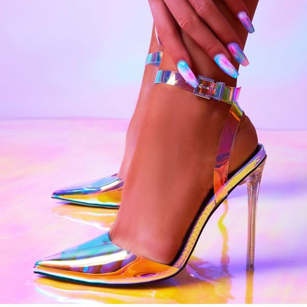 silver pvc transparent women pumps sandals ankle strap pointed toe thin high heels wedding shoes women heel slingback pumps, Black
silver pvc transparent women pumps sandals ankle strap pointed toe thin high heels wedding shoes women heel slingback pumps, Black