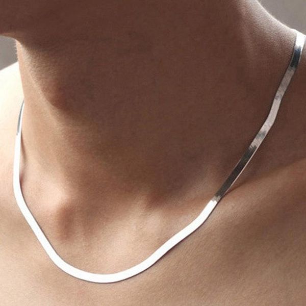925 silver plated snake chain necklace flat snake link chain hip hop collares necklaces for women men jewelry accessories
925 silver plated snake chain necklace flat snake link chain hip hop collares necklaces for women men jewelry accessories