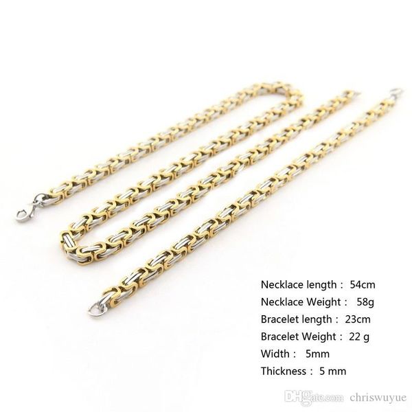 new arrival cool guaranteed 316l stainless steel women mens costume silver gold bracelet necklace fashion jewelry set
new arrival cool guaranteed 316l stainless steel women mens costume silver gold bracelet necklace fashion jewelry set