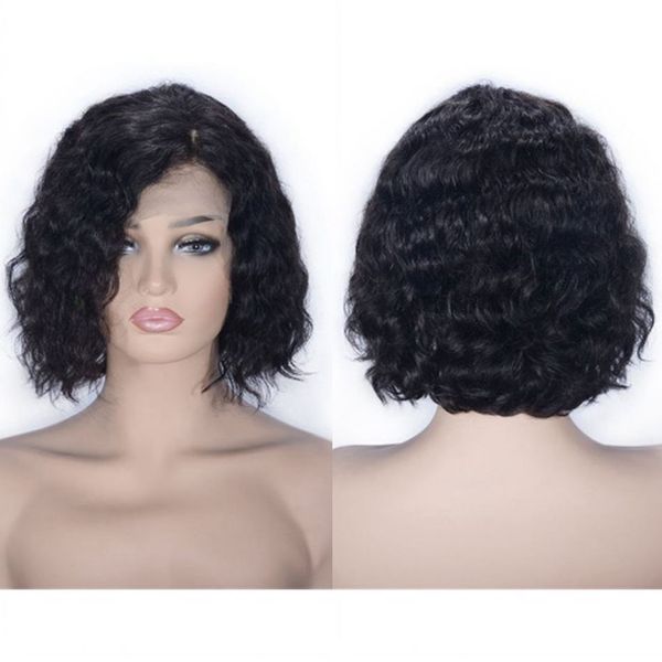 mongolian virgin hair lace front wig water wave natural color side part human hair short bob wigs, Black;brown
mongolian virgin hair lace front wig water wave natural color side part human hair short bob wigs, Black;brown