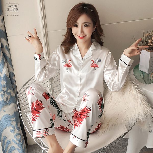 winter women new autumn pyjamas silk nightsuit set polyester female pajamas set long sleepwear sets long pant women night, Black;red
winter women new autumn pyjamas silk nightsuit set polyester female pajamas set long sleepwear sets long pant women night, Black;red