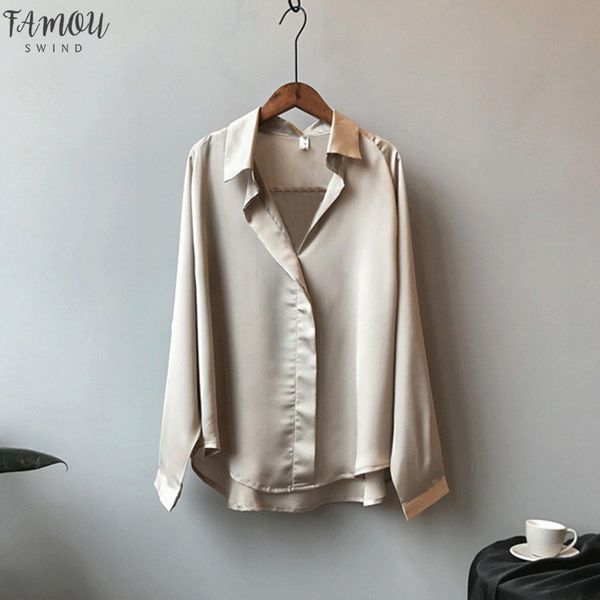 v neck shirt solid color loose korean style long sleeve blouse loose elegant women blouses, White
v neck shirt solid color loose korean style long sleeve blouse loose elegant women blouses, White