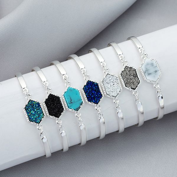 jrl designer druzy wire bangle faux geometric natural stone charm bracelets for women s fashion jewelry gift k3010, Black
jrl designer druzy wire bangle faux geometric natural stone charm bracelets for women s fashion jewelry gift k3010, Black