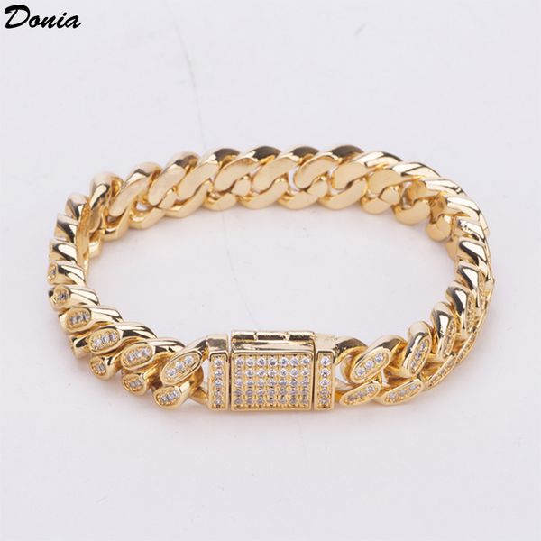 donia jewelry fashion european and american copper micro inlaid zircon cuban bracelet box button men's hip hop style jewelry christmas, Black
donia jewelry fashion european and american copper micro inlaid zircon cuban bracelet box button men's hip hop style jewelry christmas, Black