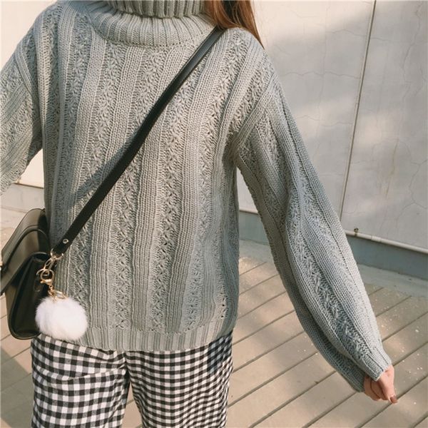women sweater casual solid turtleneck female pullover flare sleeve warm soft spring autumn winter knitted new arrival, White;black
women sweater casual solid turtleneck female pullover flare sleeve warm soft spring autumn winter knitted new arrival, White;black