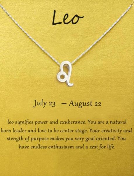 12 constellation leo with card necklace amazon style july 23--august 22 and high quality, Silver
12 constellation leo with card necklace amazon style july 23--august 22 and high quality, Silver