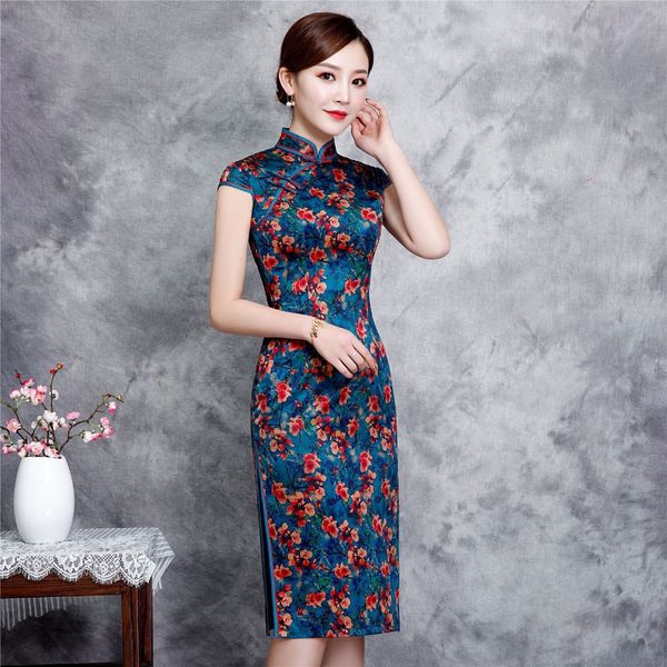 new knee length rayon chinese style dress vintage ladies short qipao classic stage show elegant female cheongsam plus size xxxxl, Red
new knee length rayon chinese style dress vintage ladies short qipao classic stage show elegant female cheongsam plus size xxxxl, Red