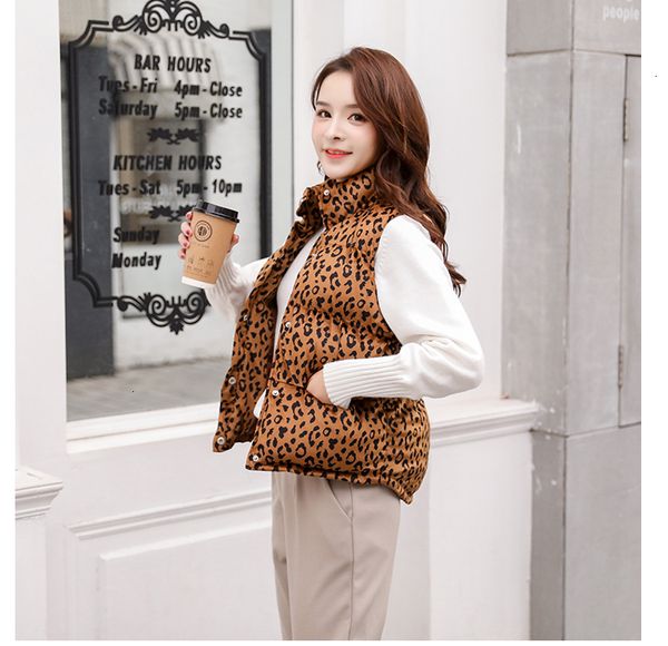 taotrees autumn leopard vest for women padded cotton thick waistcoat winter windproof outerwear fashion female casual, Black;white
taotrees autumn leopard vest for women padded cotton thick waistcoat winter windproof outerwear fashion female casual, Black;white