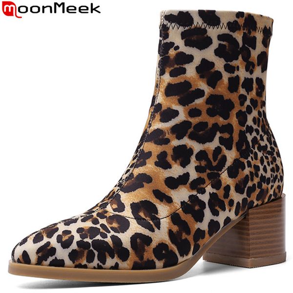 moonmeek big size 34-43 fashion ankle boots for women round toe slip on autumn winter boots square heels prom stretch, Black
moonmeek big size 34-43 fashion ankle boots for women round toe slip on autumn winter boots square heels prom stretch, Black