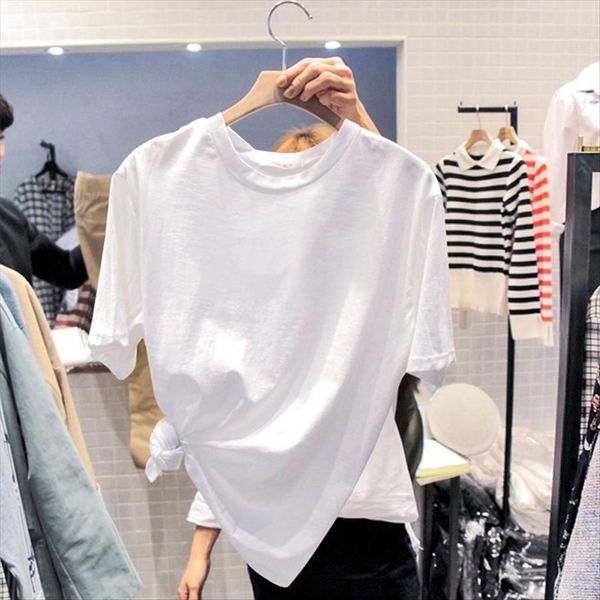 short-sleeved female white pure cotton 2020 loose large size versatile student t-shirt t-shirt slim fashion
short-sleeved female white pure cotton 2020 loose large size versatile student t-shirt t-shirt slim fashion