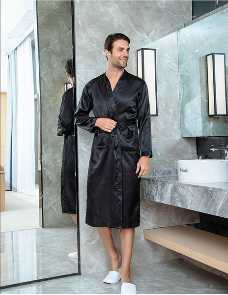 solid black groomsman robe men silk satin robe summer casual sleepwear v-neck kimono yukata bathrobe gown size s l xl xxl, Black;brown
solid black groomsman robe men silk satin robe summer casual sleepwear v-neck kimono yukata bathrobe gown size s l xl xxl, Black;brown