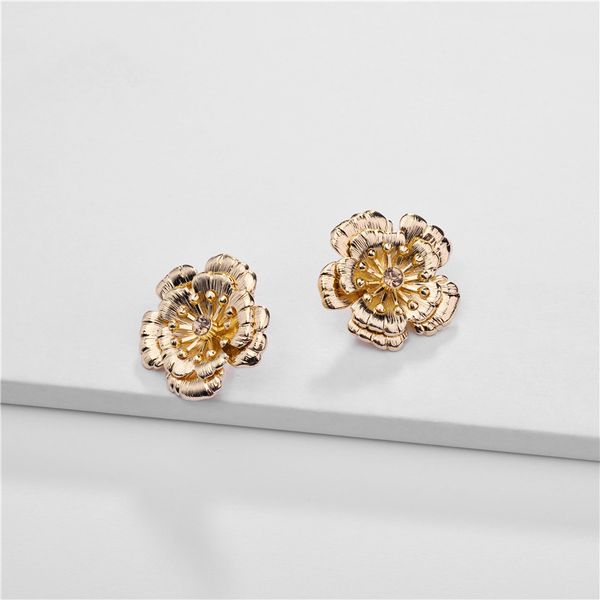 chiao gold plating double layered flower floral petals metal stud earrings, Golden;silver
chiao gold plating double layered flower floral petals metal stud earrings, Golden;silver