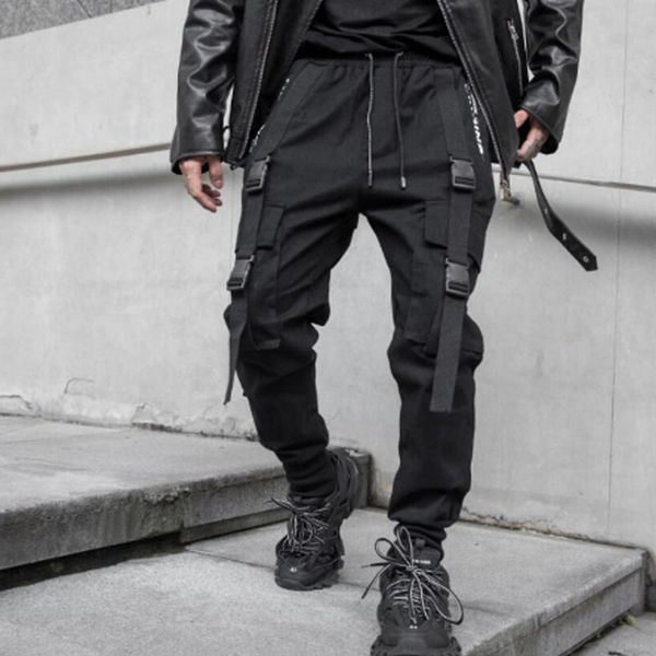 fitas de inverno dos homens do outono cintura elástica casuais calças cargo com muitos bolsos homem harajuku do punk hip hop cor, Black
fitas de inverno dos homens do outono cintura elástica casuais calças cargo com muitos bolsos homem harajuku do punk hip hop cor, Black