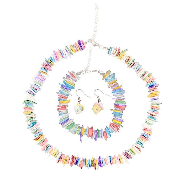 2019 summer colorful broken shell beaded necklace for women shell stone chain statement necklace sets trendy ins, Silver
2019 summer colorful broken shell beaded necklace for women shell stone chain statement necklace sets trendy ins, Silver