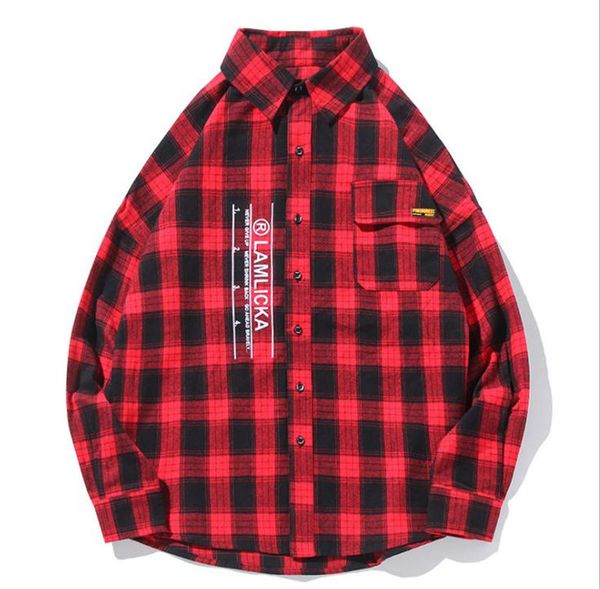 Autumn Red Mens Designer Shirts Long Sleeve Plaid Printed Mens Casual Shirts Plus Size Fashion Streetwear
Autumn Red Mens Designer Shirts Long Sleeve Plaid Printed Mens Casual Shirts Plus Size Fashion Streetwear