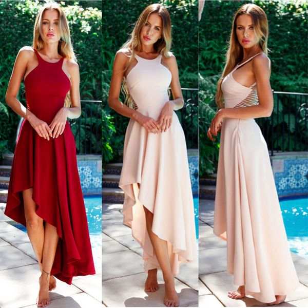 women irregular boho long maxi evening party beach dress long sundress party sleeveless solid dresses, Black;gray
women irregular boho long maxi evening party beach dress long sundress party sleeveless solid dresses, Black;gray