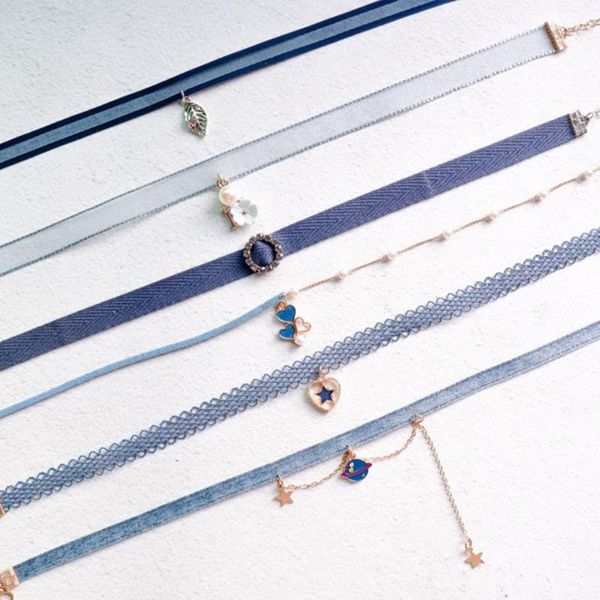 fashion blue denim ribbon choker necklaces for women rhinestone round heart star necklaces neck collares jewelry gifts new fs59, Golden;silver
fashion blue denim ribbon choker necklaces for women rhinestone round heart star necklaces neck collares jewelry gifts new fs59, Golden;silver